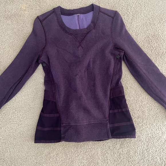 Lululemon purple peplum workout top - Picture 1 of 4